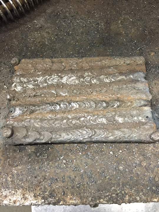 Week 3 SMAW weld pad 2